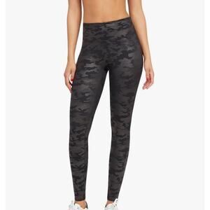 Spanx Faux Leather Camo High Waist Leggings